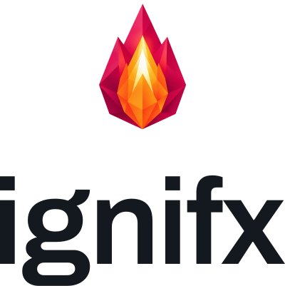 The ignifx stacked lockup on a light ground